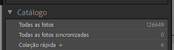 A screenshot of my Adobe Lightroom catalog, now holding just over 126,000 photographs collected over the years.